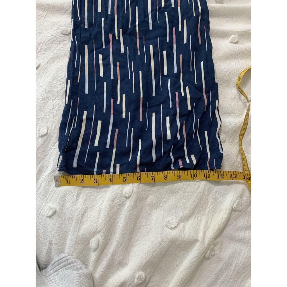 LuLu's True Radiance Navy Blue Multi Print Off the Shoulder Jumpsuit Size Small - Picture 5 of 10